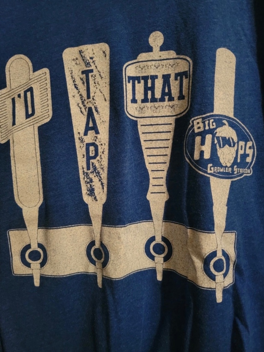 Big Hops Growler “I’d Tap That” Tee. Sz S. TX Craft Beer